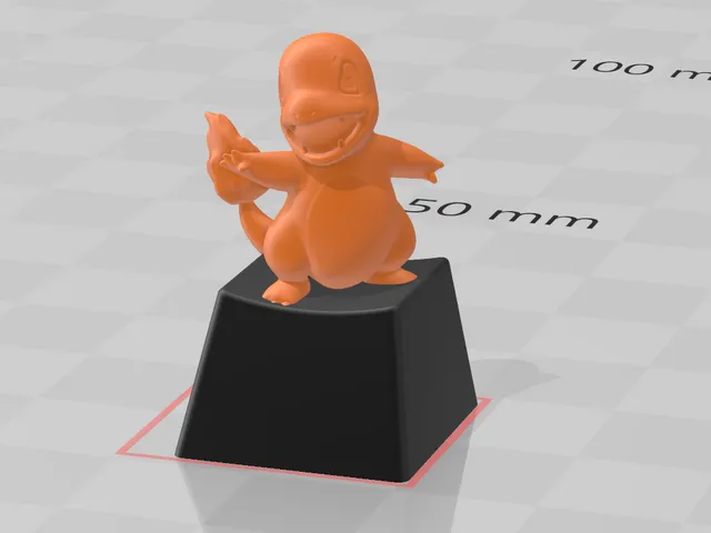 Glumanda / Charmander Keycap Pokémon Fire