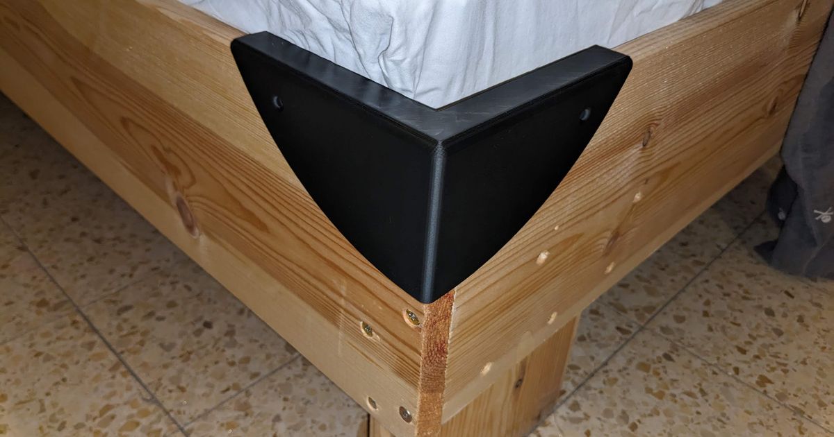 Bed Frame corner cover by TzviBar Schumert Download free STL model