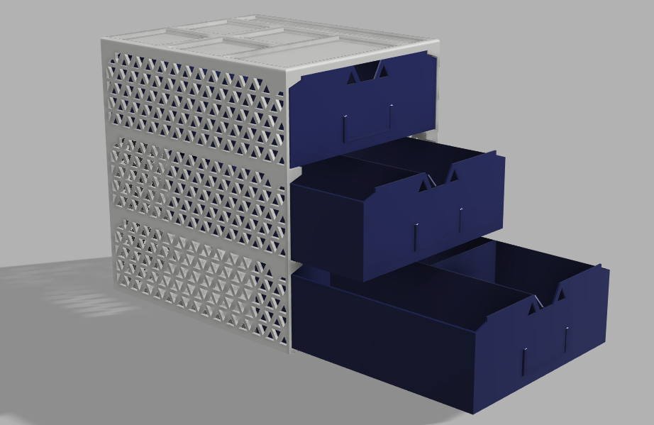 Modular Drawer triangle patern by TheMagicUnicorn Download free STL