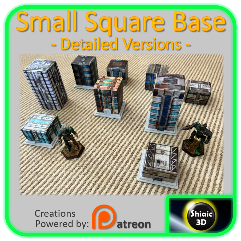 Miniatura 7 do modelo 3D Alpha Strike Card Building Stand - Small Square Base (basic)