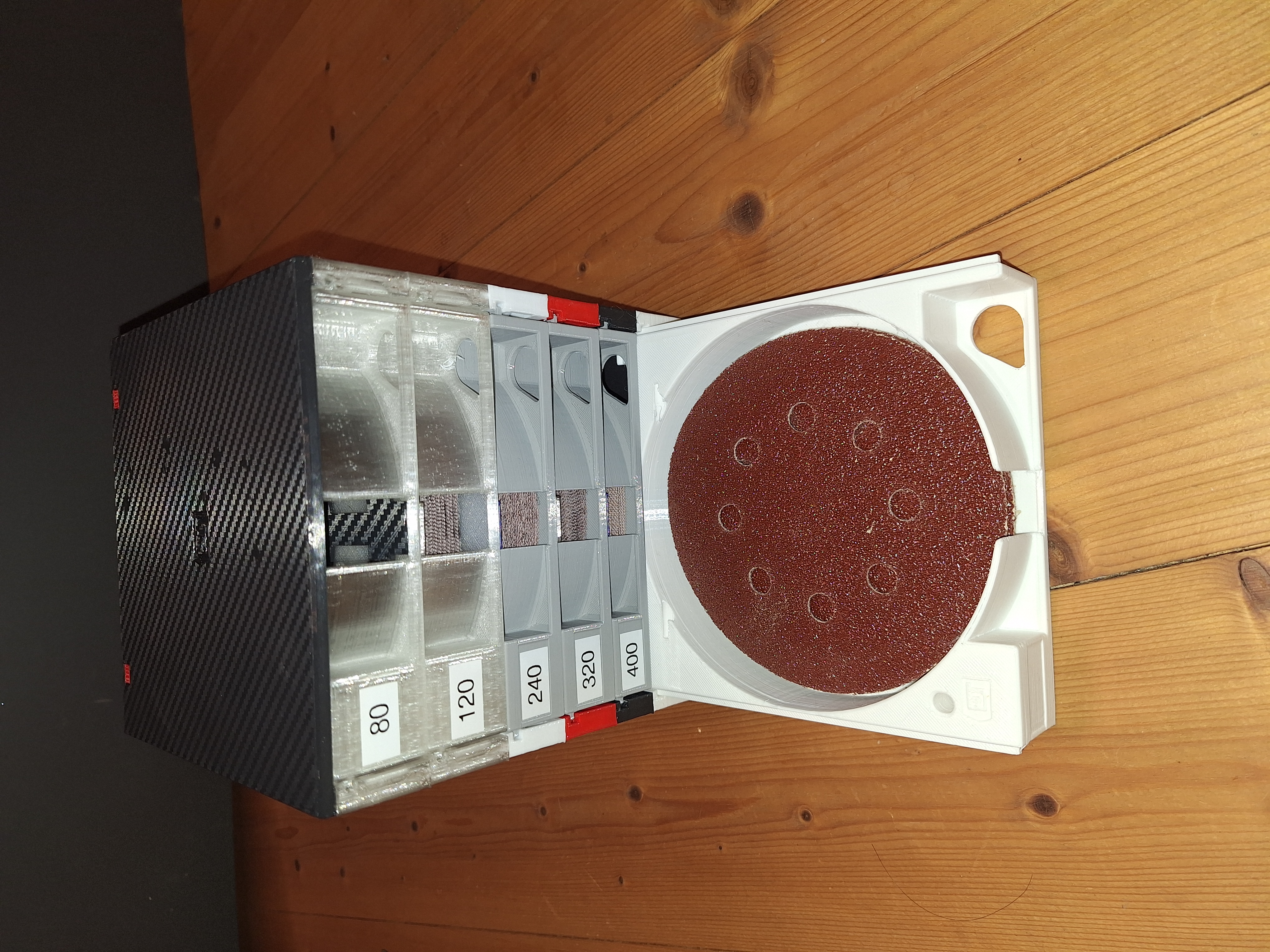 Stackable Sanding Disc Holder with Drawers, Schleifscheibenhalter stapelbar mit Schüben