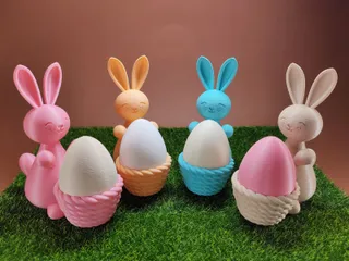 Cute Bunny with Bowl