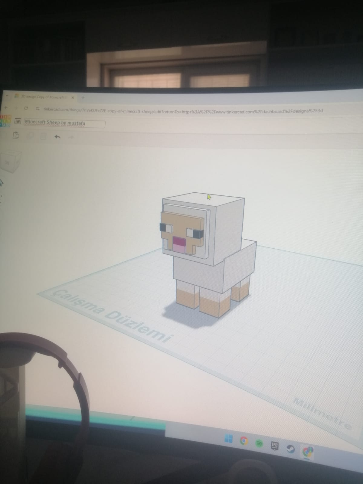 Miniatura 5 do modelo 3D Minecraft Sheep