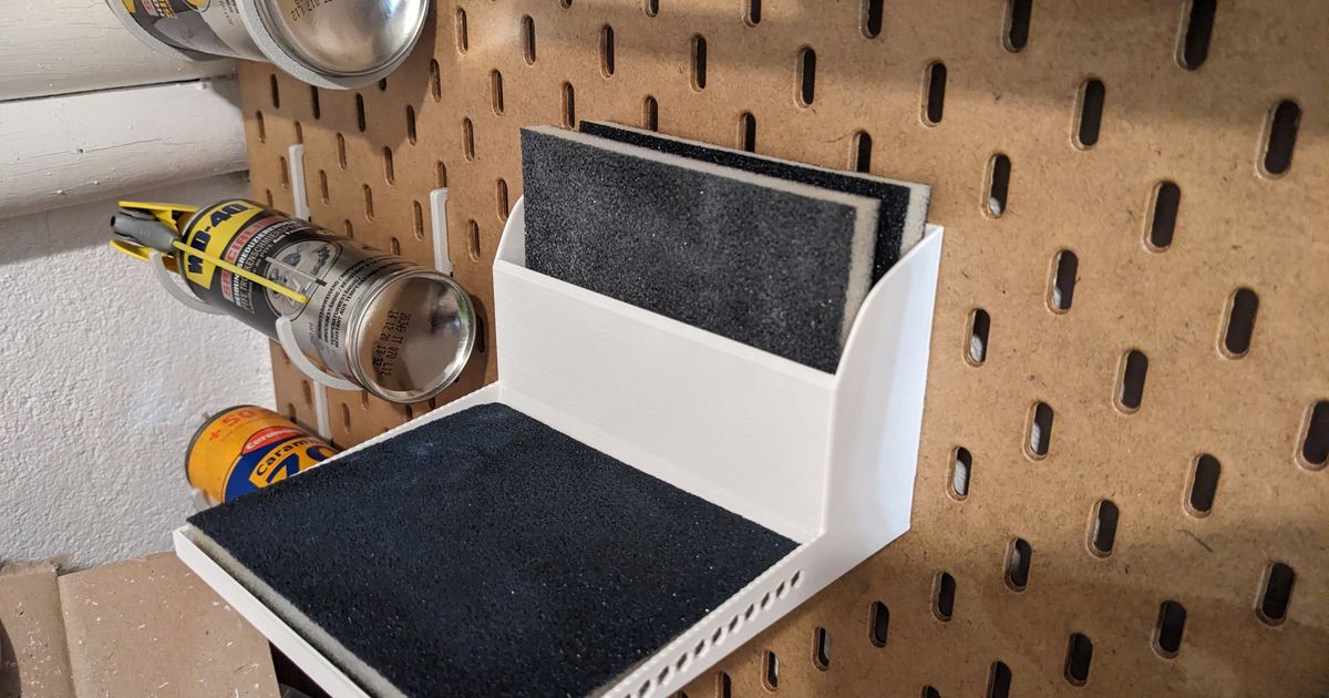 Ikea Skadis Sanding Sponge Holder by Kai Download free STL model