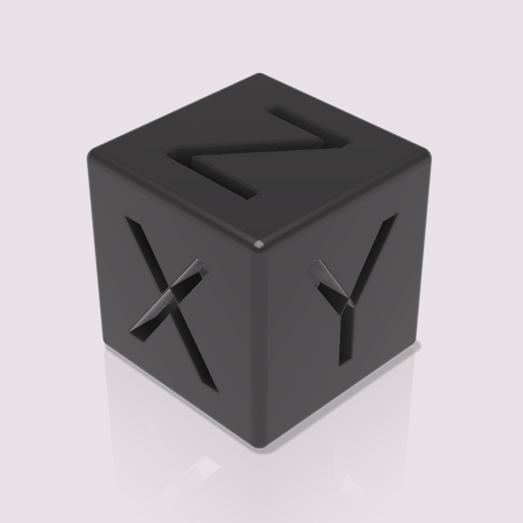 XYZ Calibration Cube (Psych0 Cube) - 20mm X 20mm X 20mm By Psycho Shaft ...