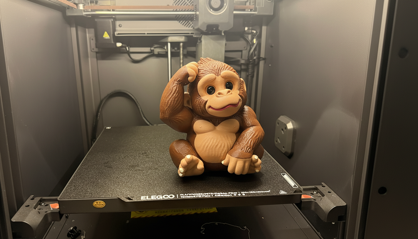 Cute Confused Monkey - Amusing Primate Figure