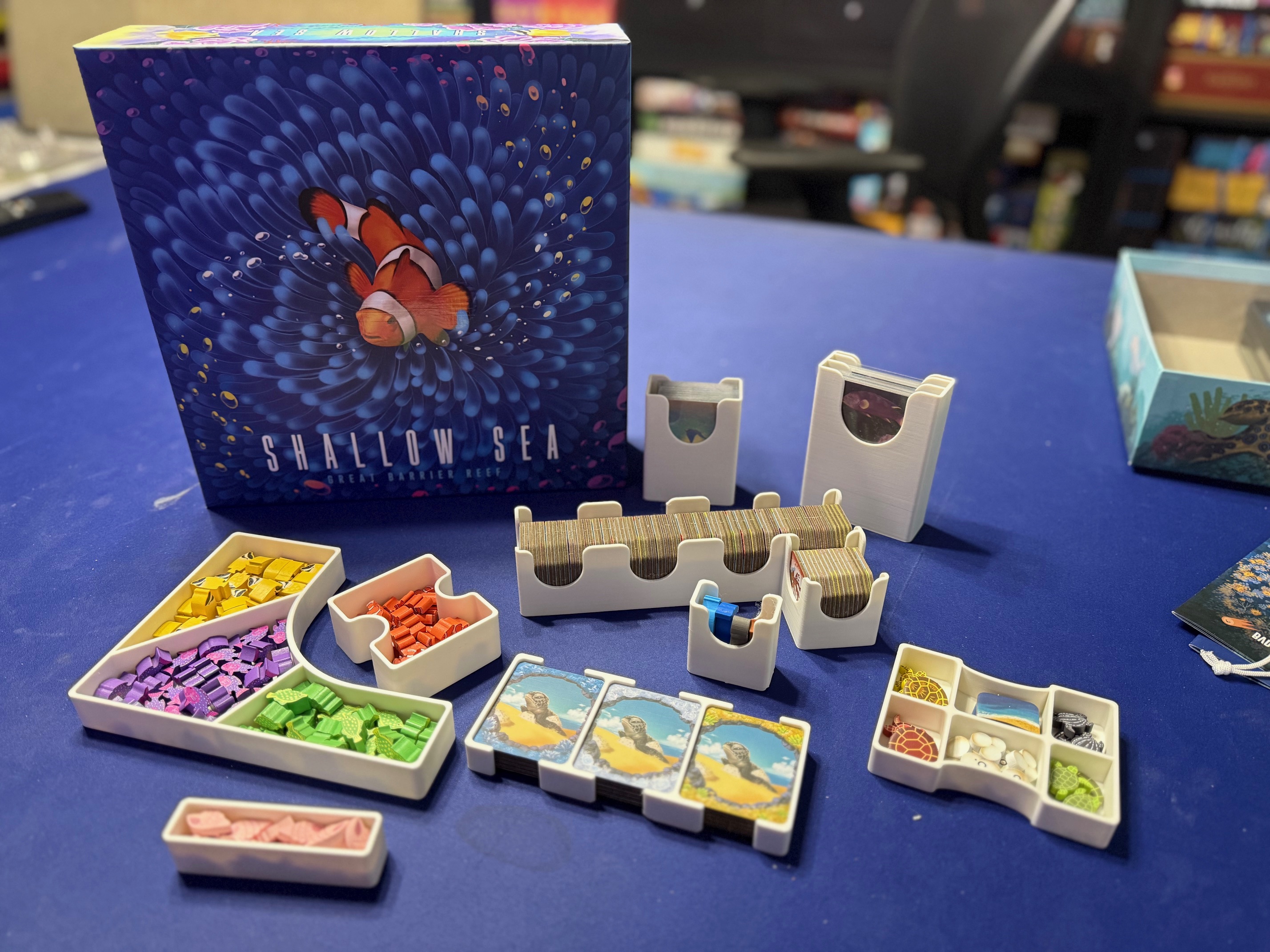 Shallow Sea board game insert (including expansion and Kickstarter content)