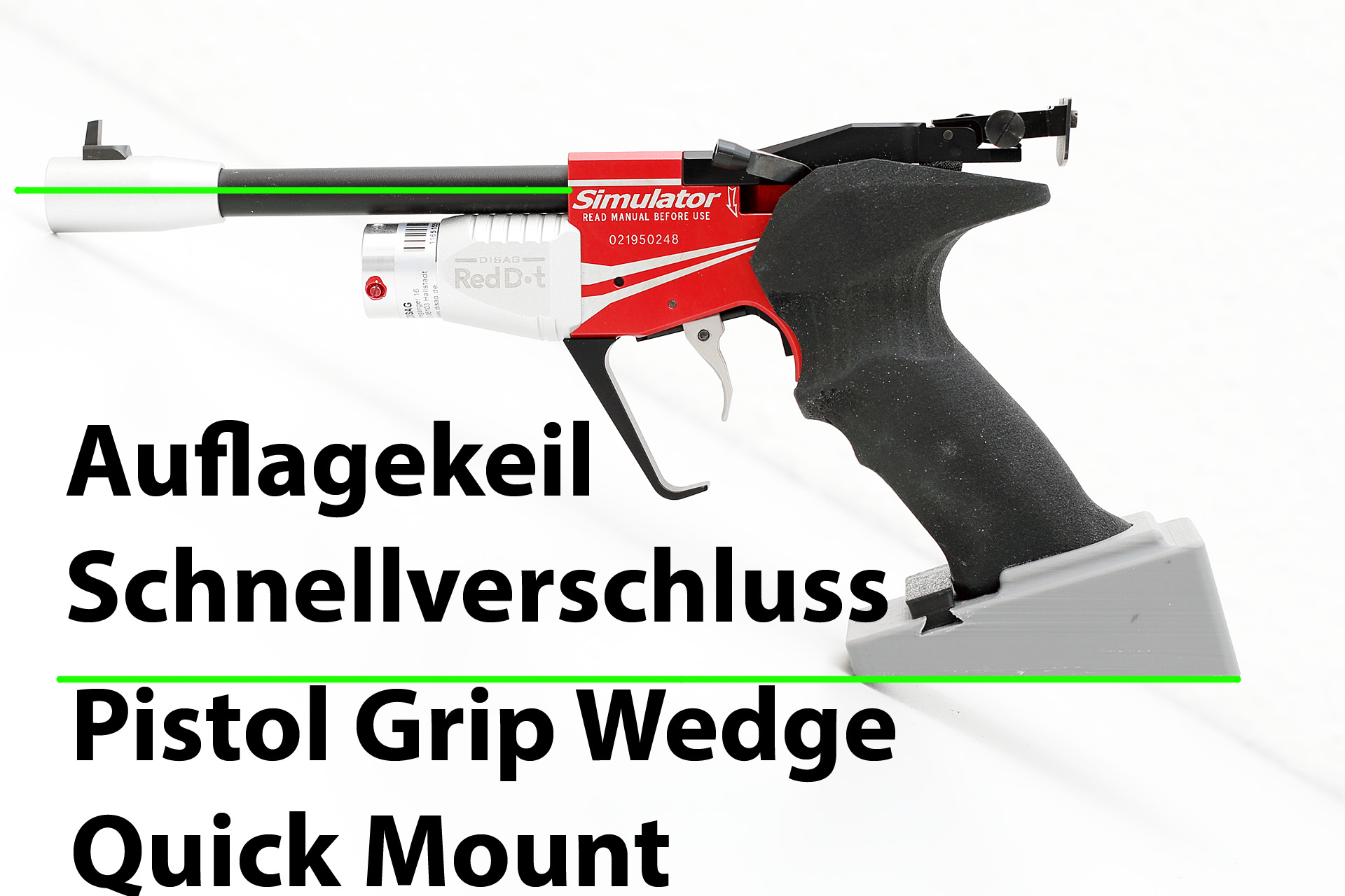 Auflagekeil für Lichtpistole Feinwerkbau Simulator / Pistol Grip Wedge 3D model