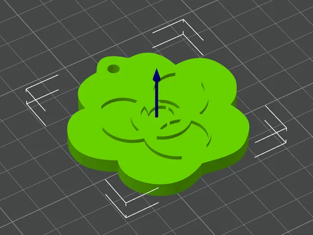 Paw keychain with toxic symbol