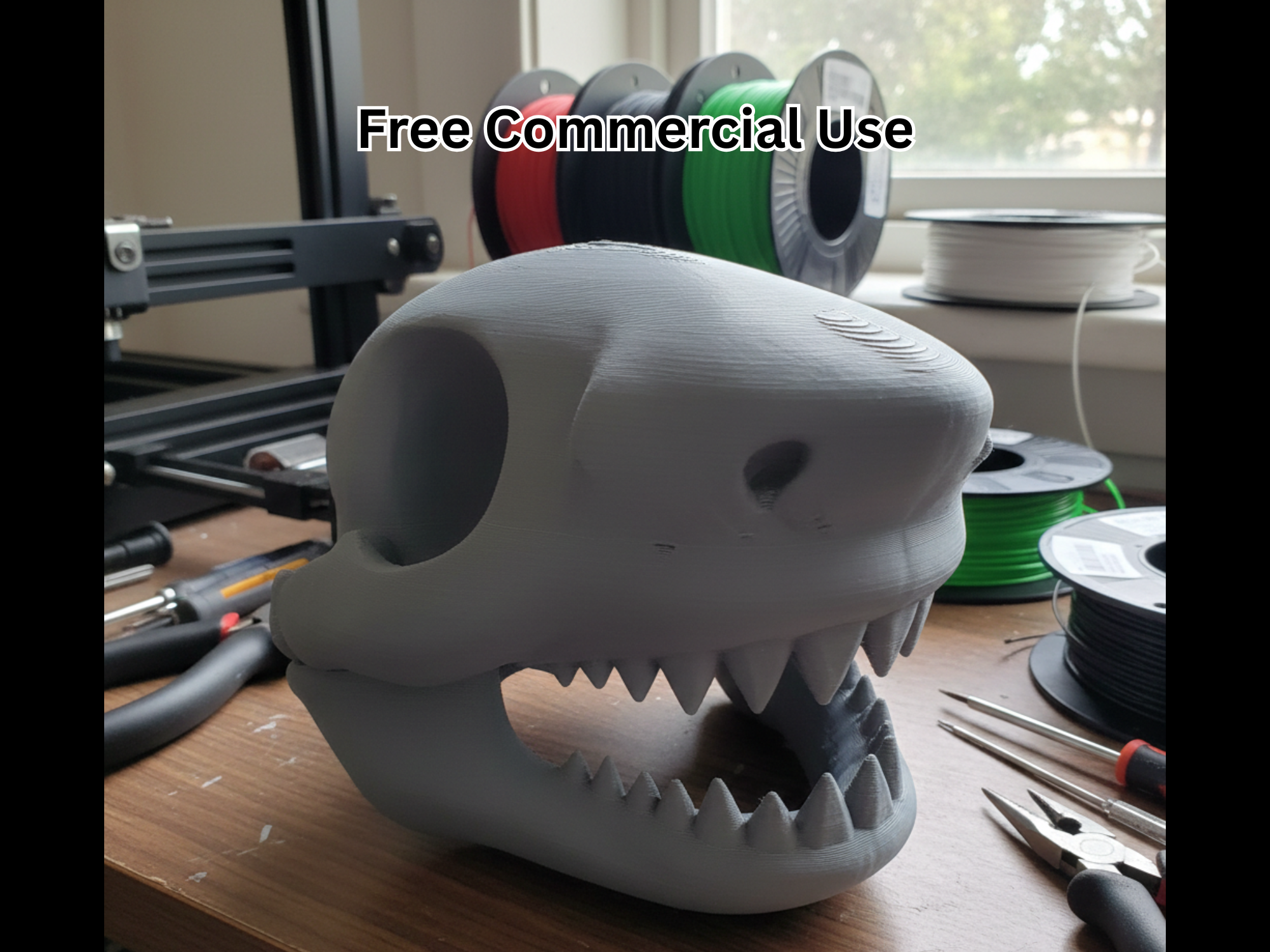 Cartoon Shark Skull