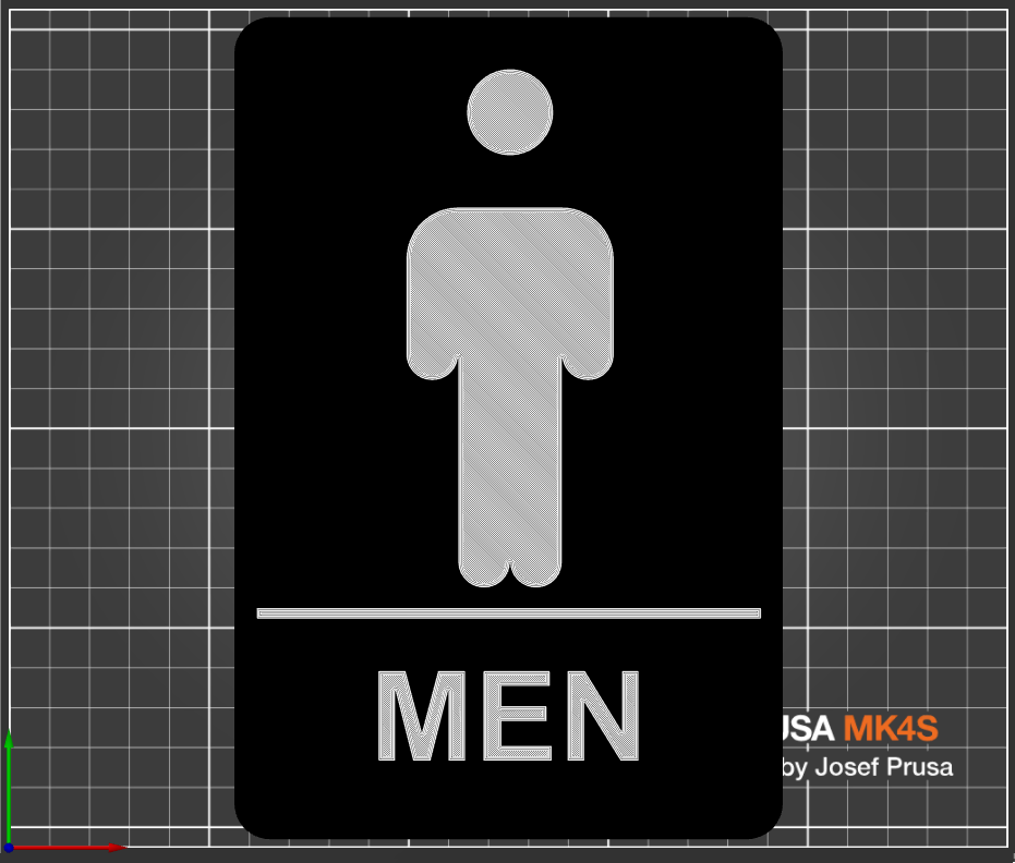 Restroom Sign - Men