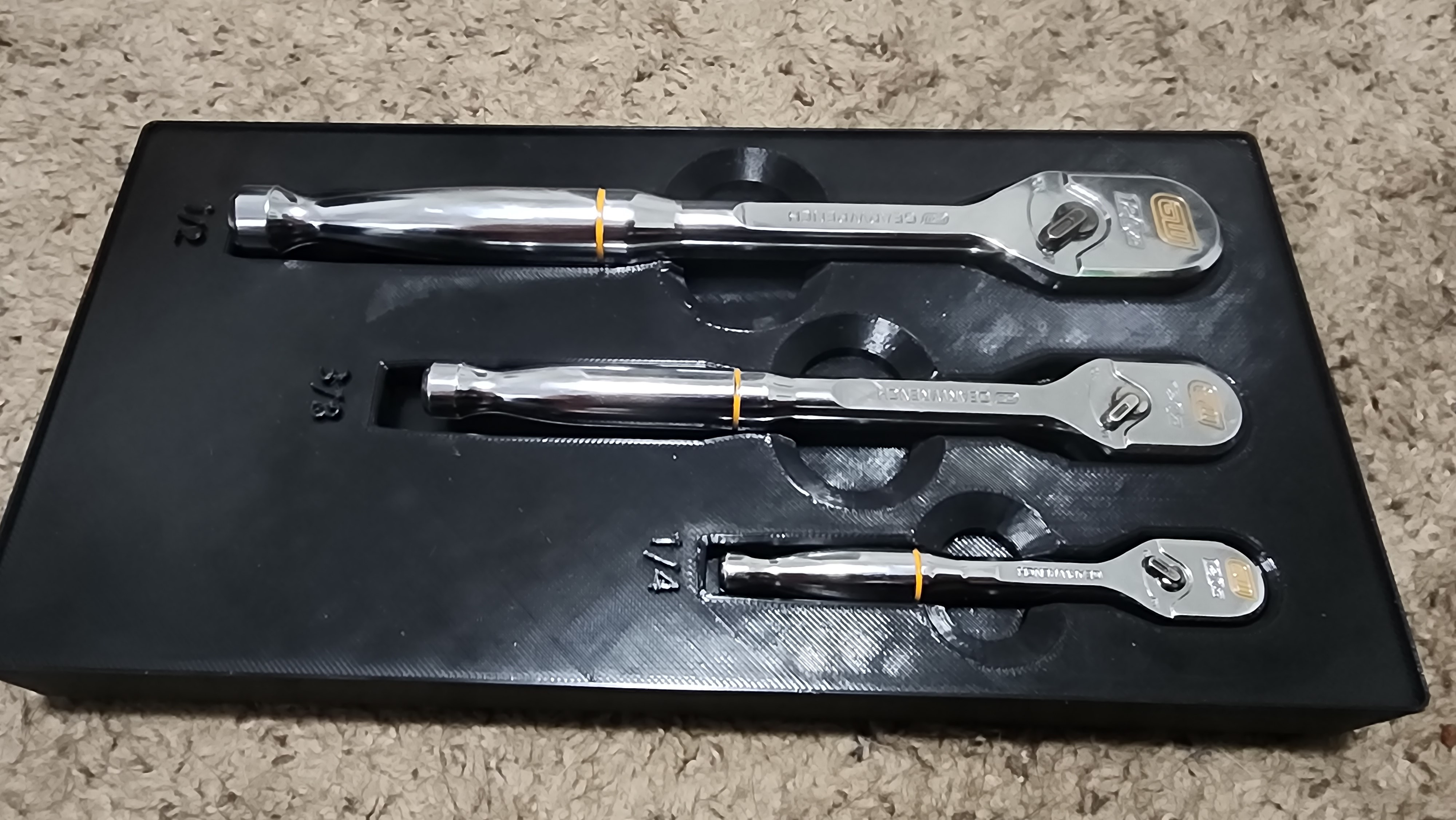 Gridfinity GearWrench 120XP ratchet set 3D model