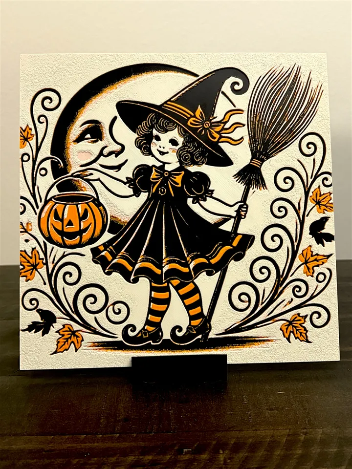 Moonlit Magic” – Classic Halloween - Witch 1 - Vintage Witch