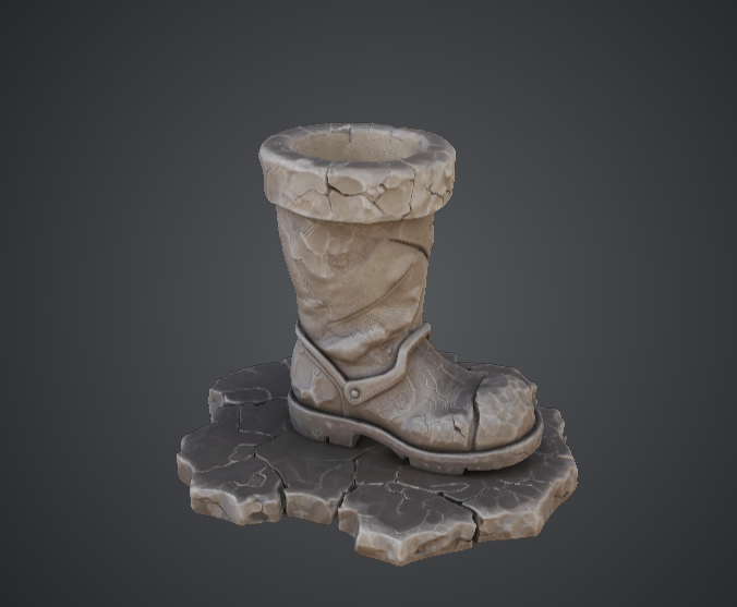 Giant Adventurer Boot Planter – Fantasy Boot Vase