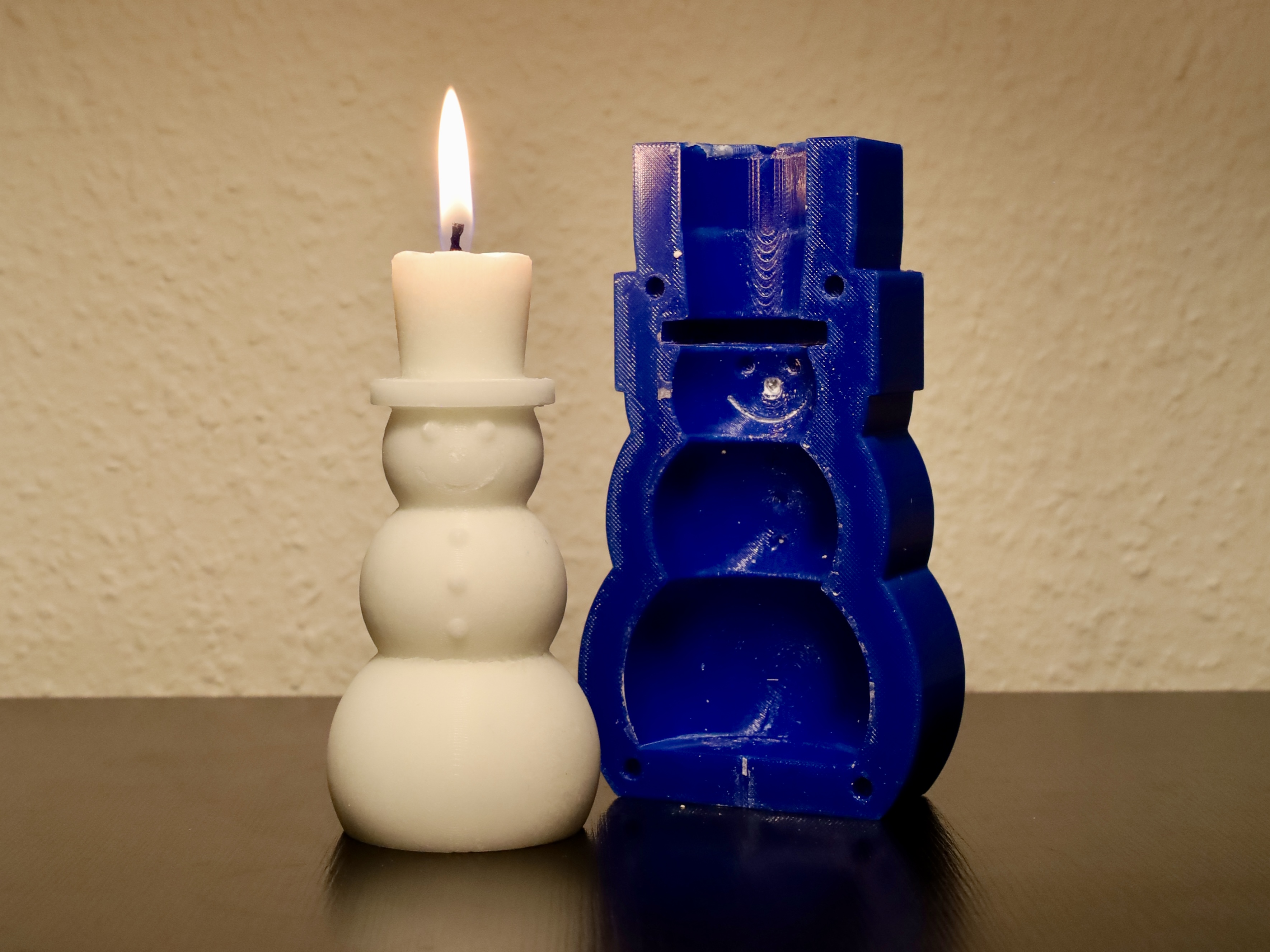 Snowman Candle Mold