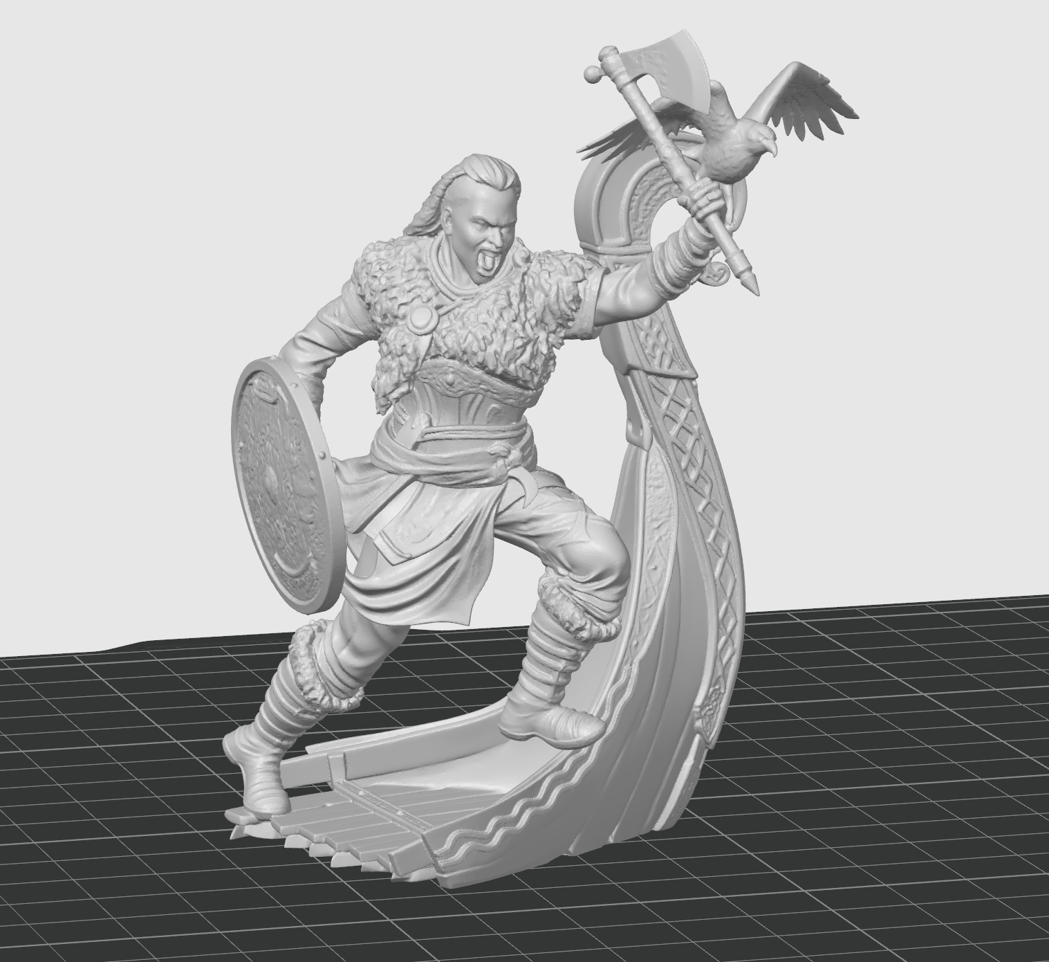 Assassin's Creed Valhalla Eivor on Drakkar Collector's Edition 3D model by LM3Dtisk Lukáš Mlýnek
