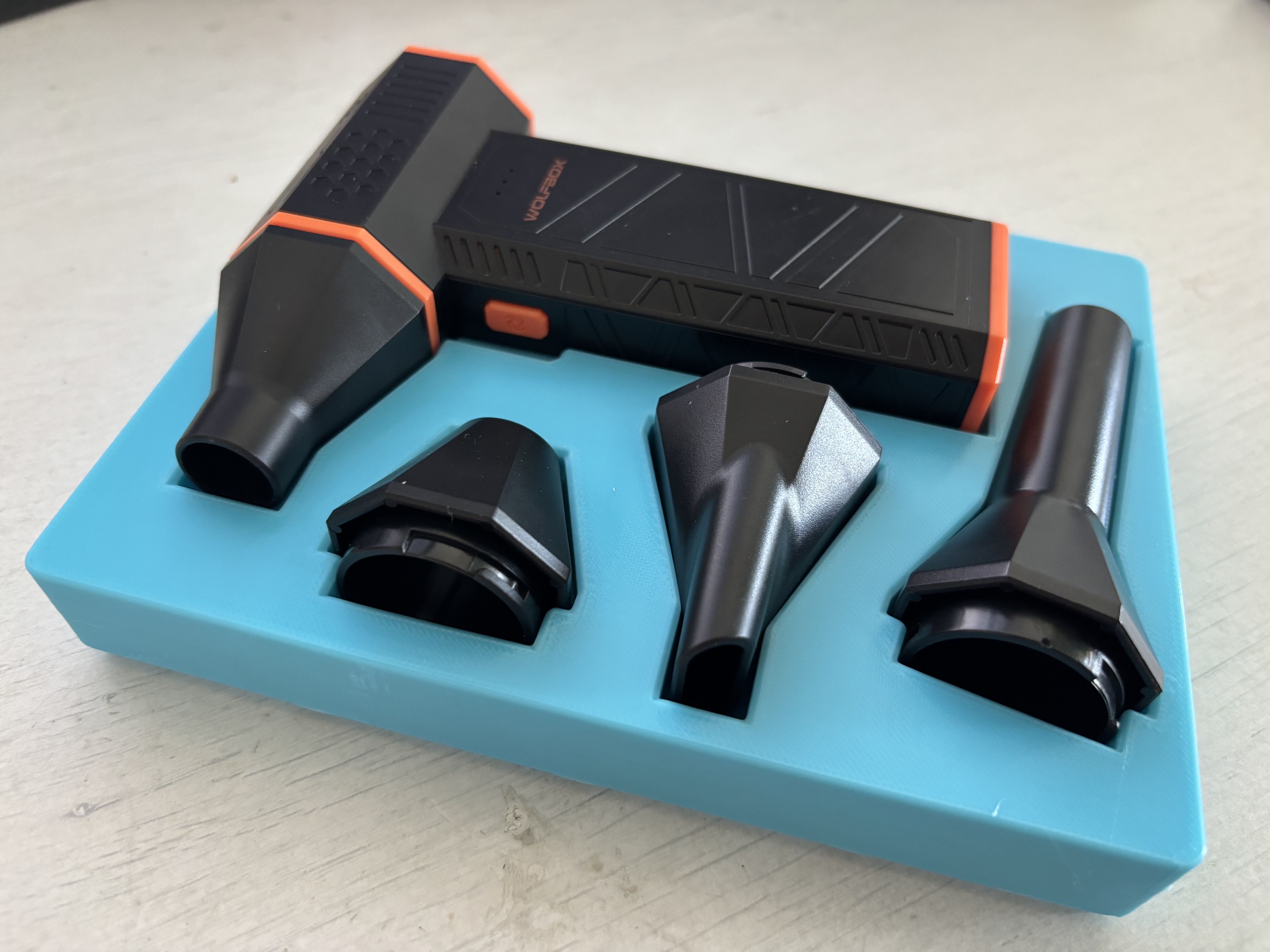 Gridfinity Tray for Wolfbox MF50 Air Duster