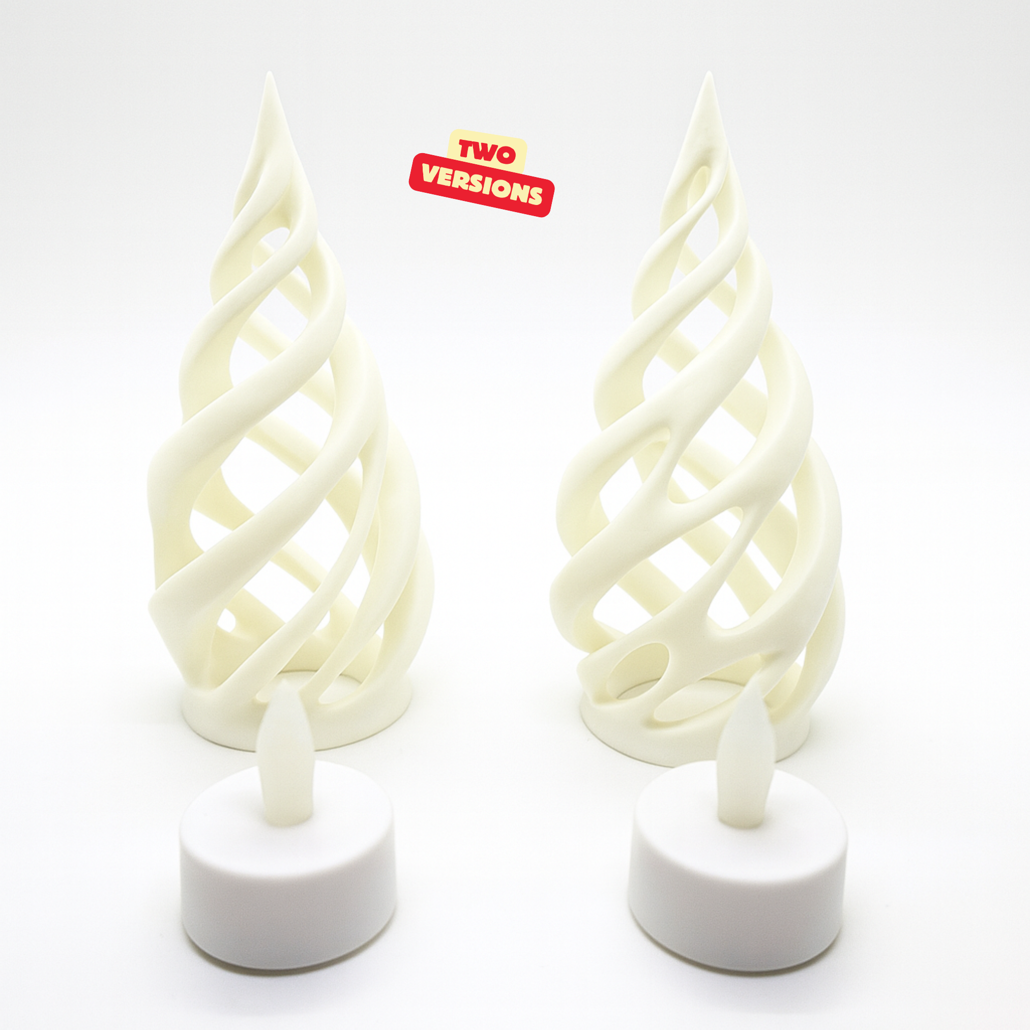 ABSTRACT SWIRL CHRISTMAS TREES / LED TEALIGHT TREE / CHRISTMAS DECOR / HOMEDECOR — miniatura 5