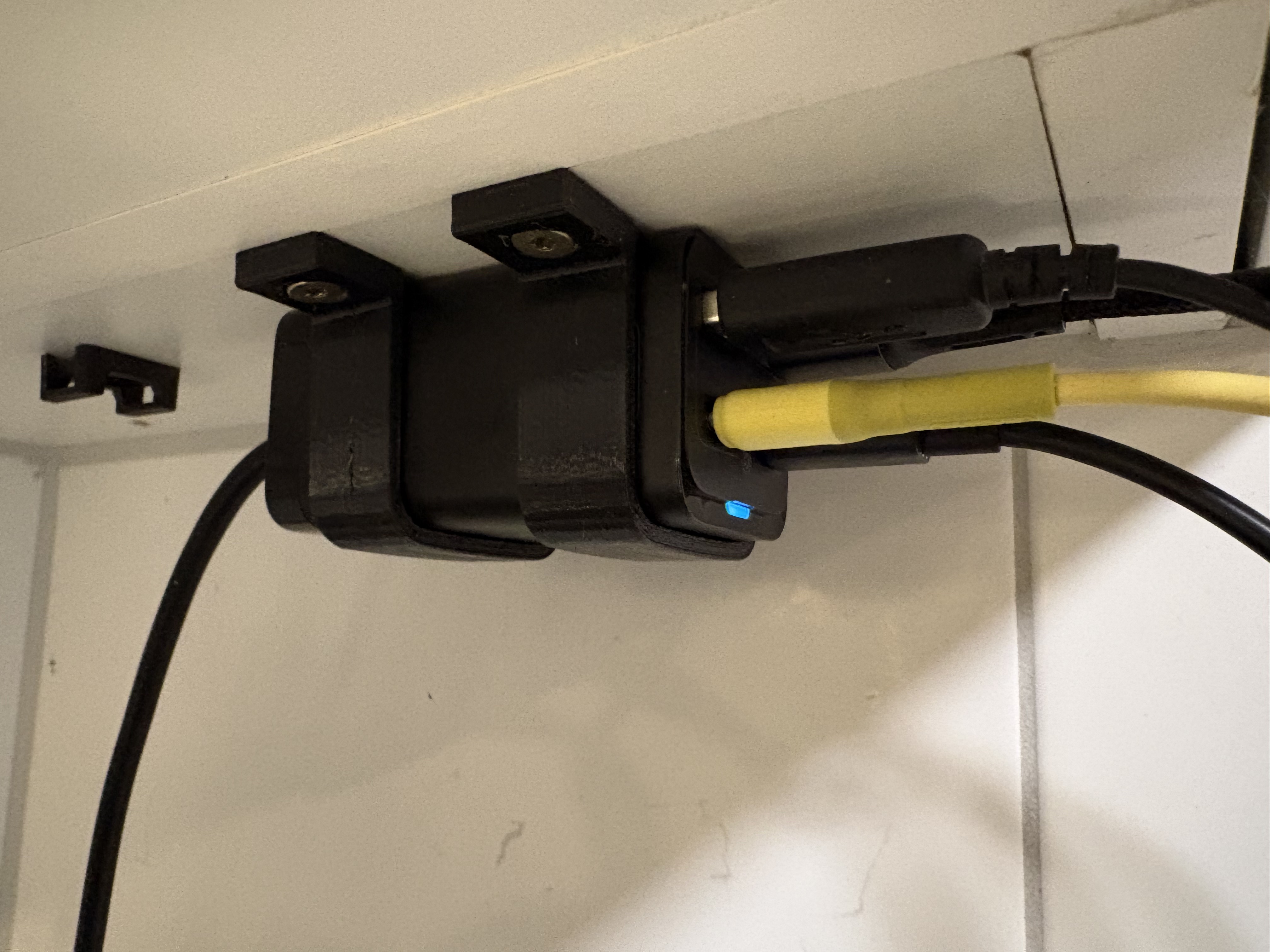 Simple Under Desk/Cabinet mount for Baseus GAN Charger 65w (probably fits 100w)