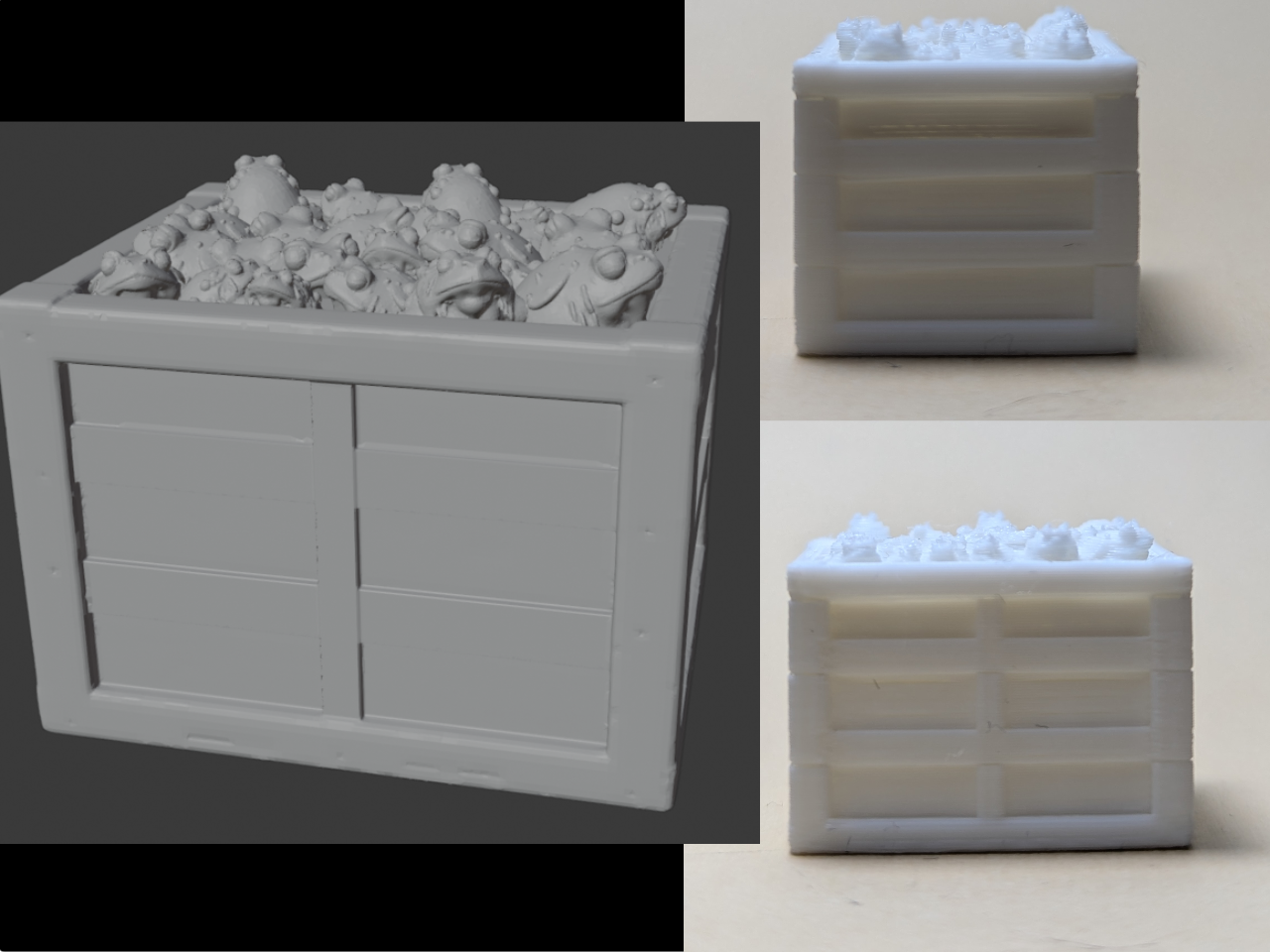 Crate Full of Toads - Terrain/Scatter - 17mm+toads (DND / TTRPG)