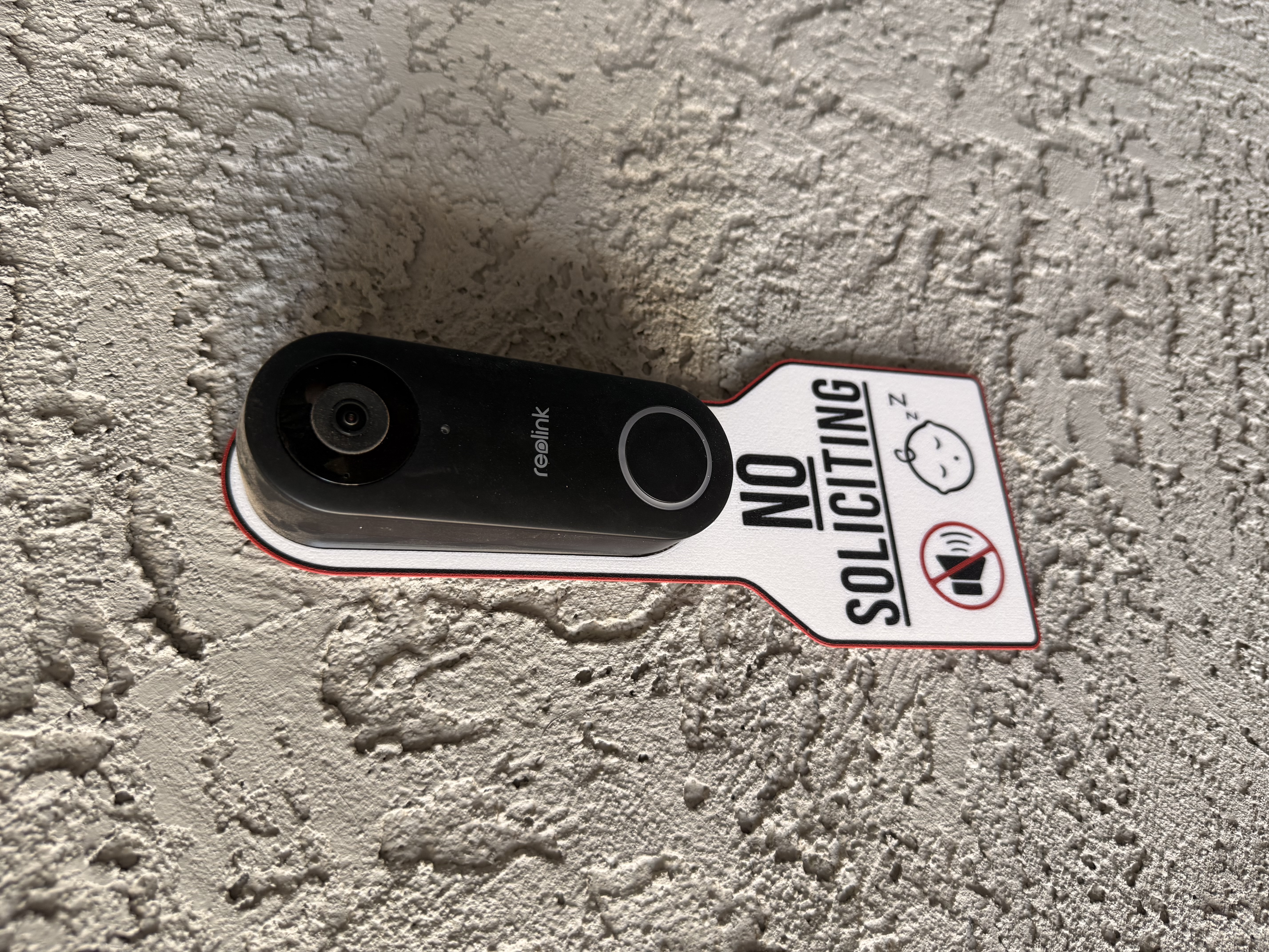 No Soliciting add-on plate for Reolink Doorbell Mount