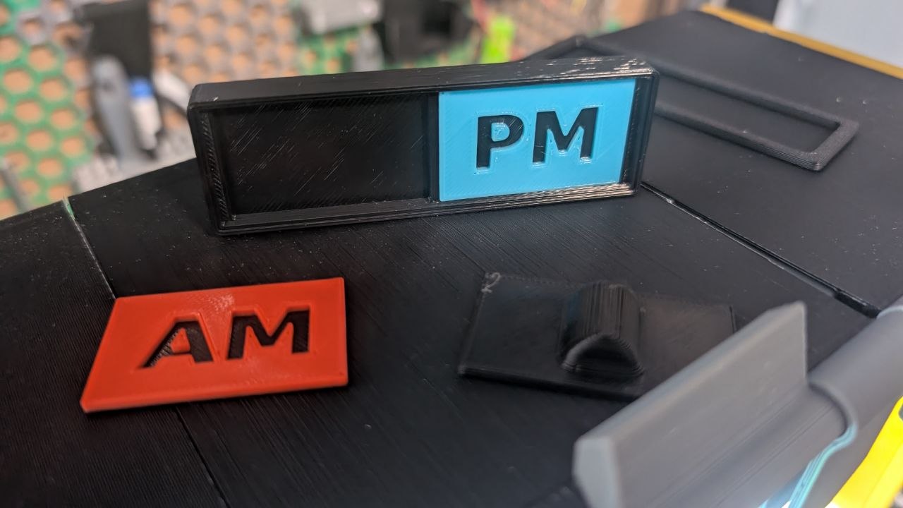 AM/PM Snap in Tiles for Dishwasher clean/dirty sign