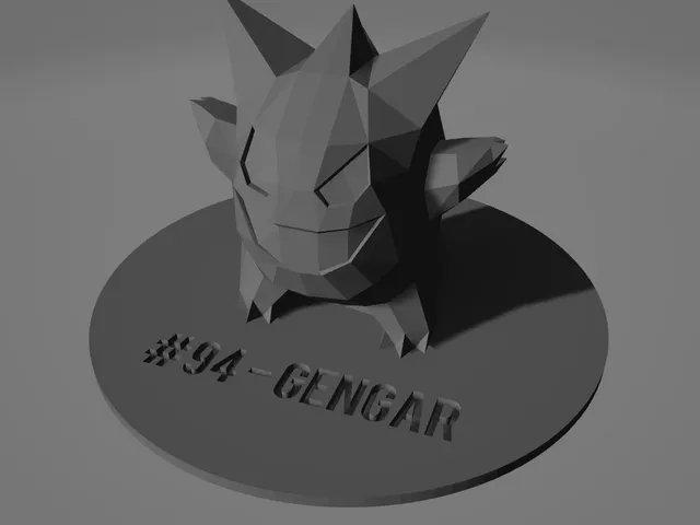 Low Poly Gengar Mug Lid