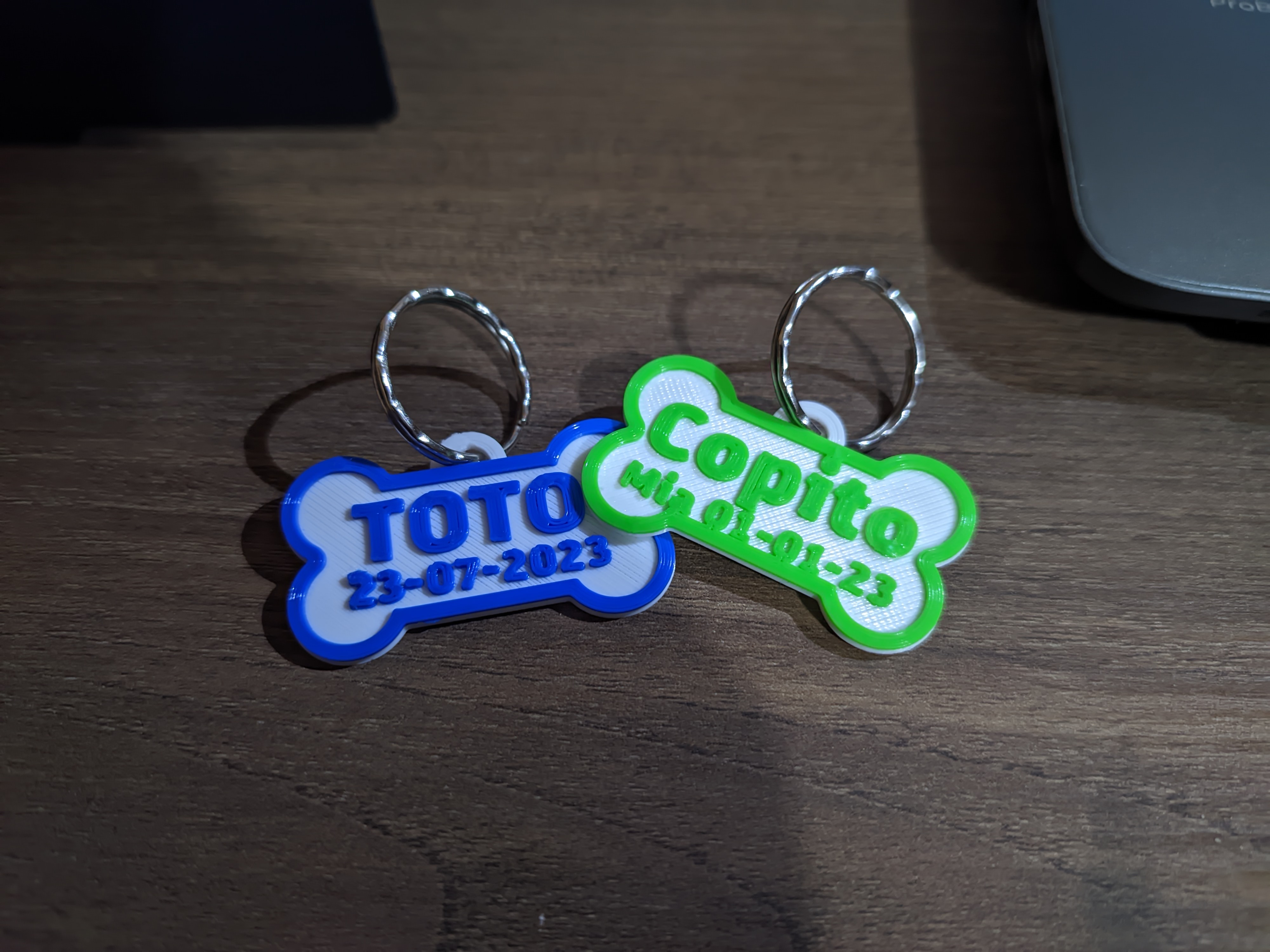 Dije Para Collar de Perros 2 colores