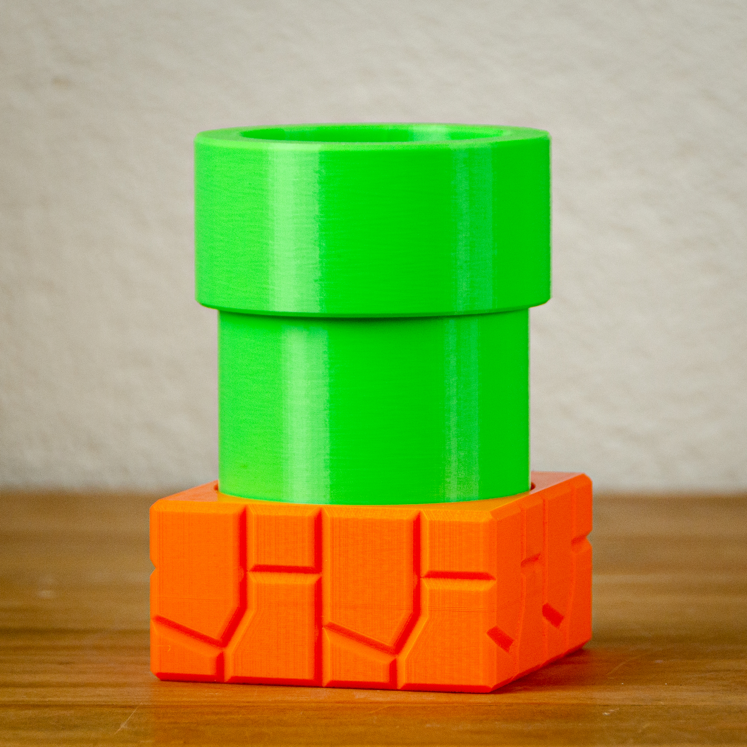Base with hole for Real Scale Super Mario Bros Pipe to use as planter
