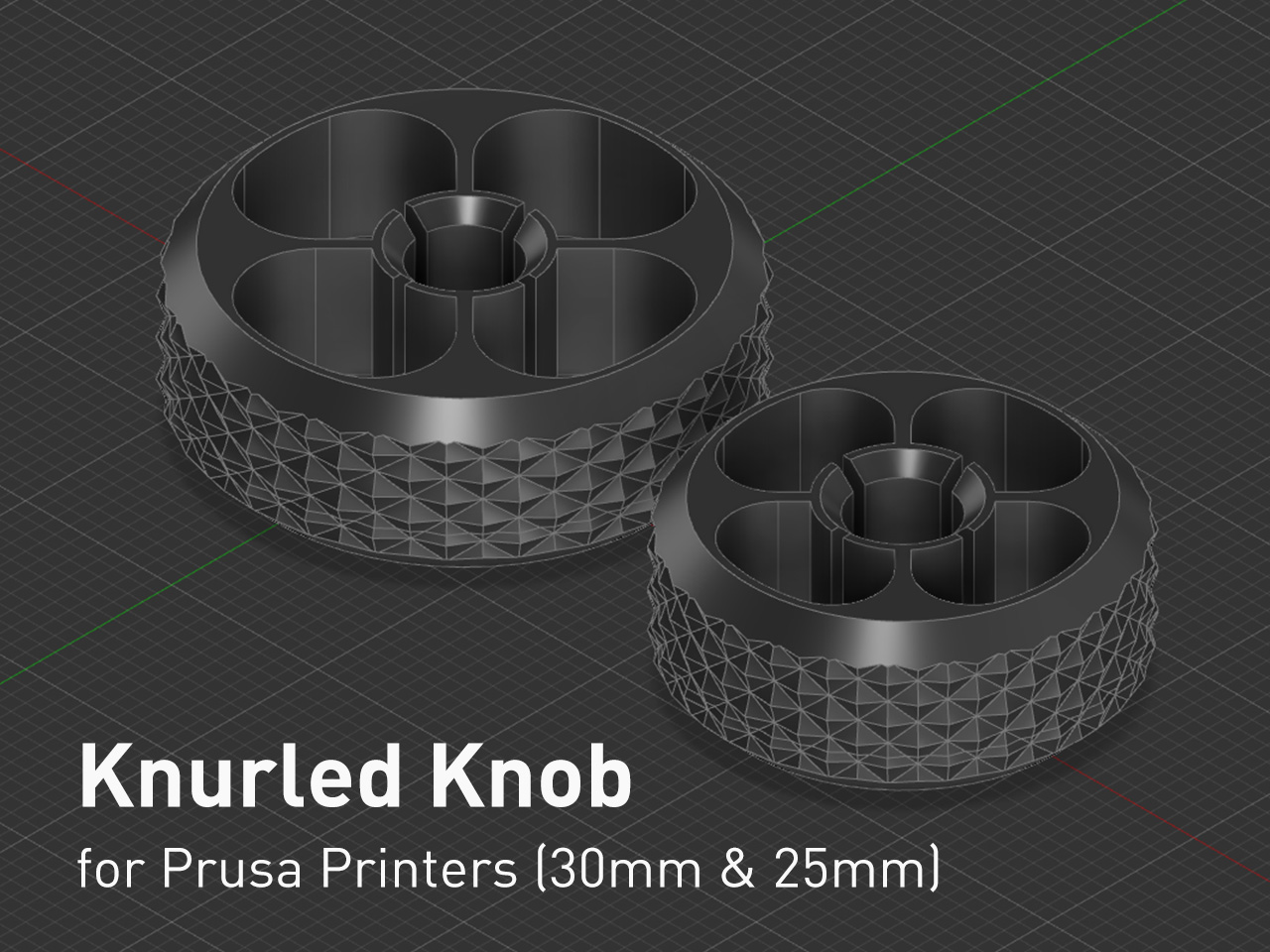 Knurled Knob by rtm Download free STL model