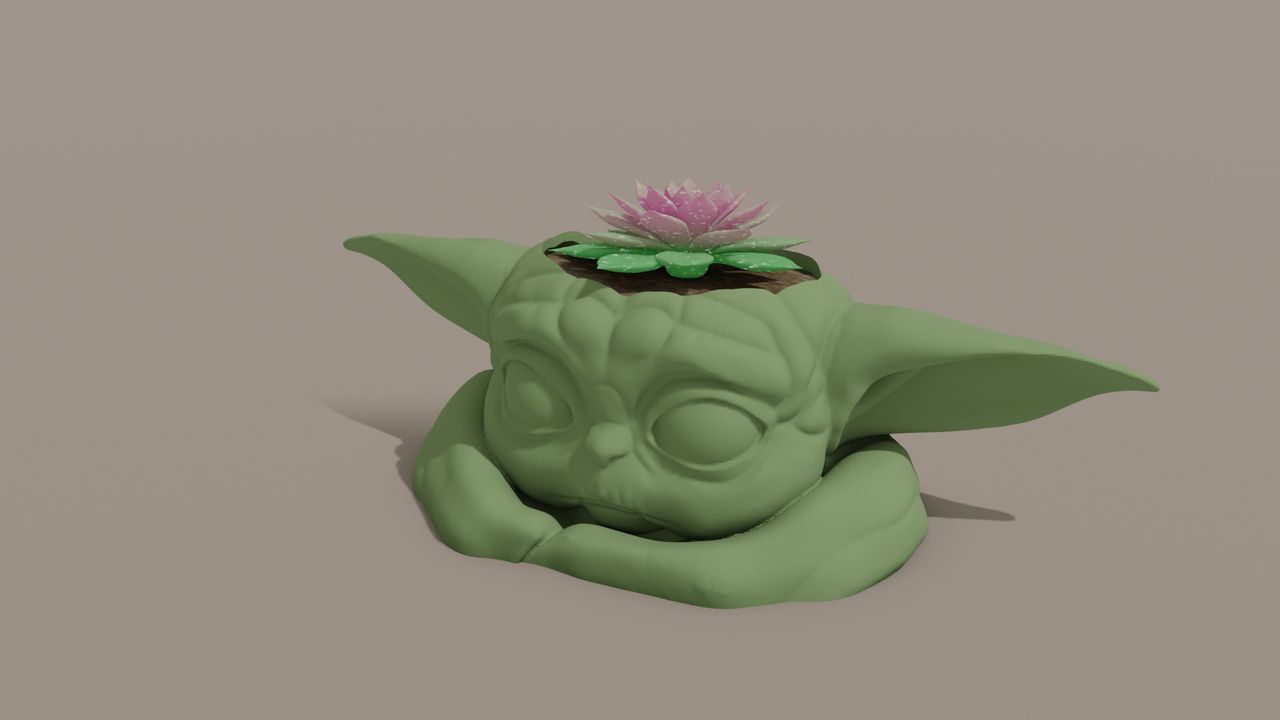 Bebek Yoda (Grogu) Pot Bitki (Sadece Plastik Aparattır!!!)
