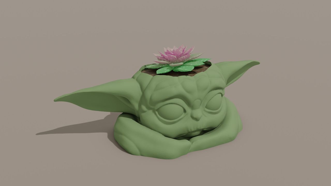 Bebek Yoda (Grogu) Pot Bitki (Sadece Plastik Aparattır!!!)