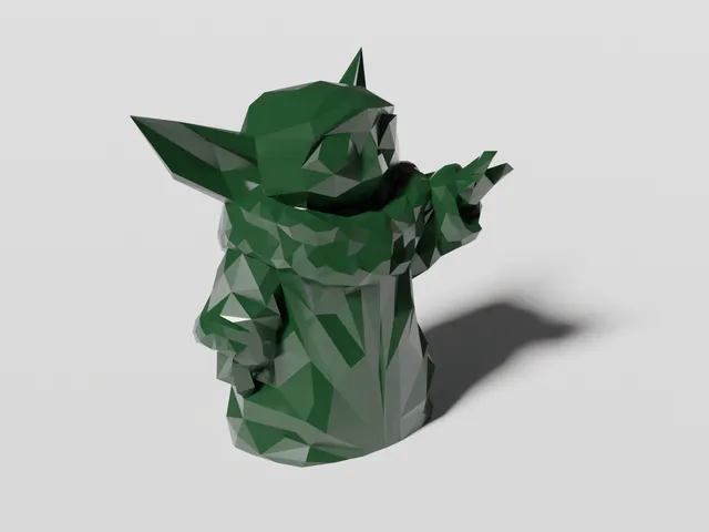 Low Poly Grogu (Baby Yoda) (No Supports) (FIXED)