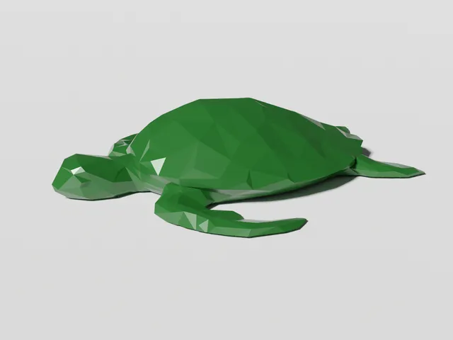 Low Poly Sea Turtle (No Supports)
