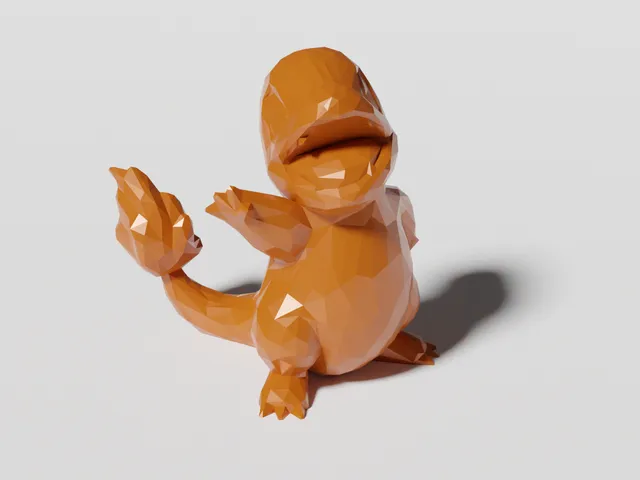 Low Poly Charmander (No Supports)