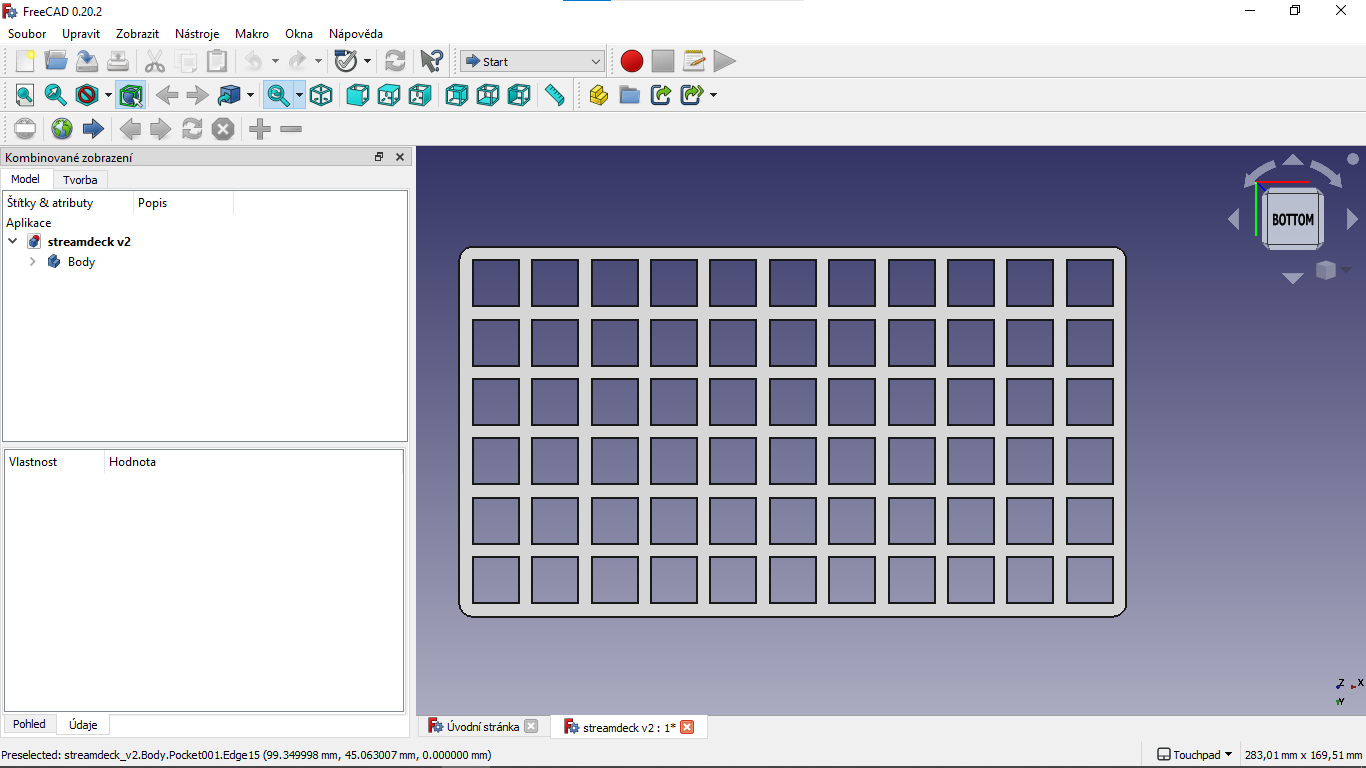 frame for keyboard switches 11x6 #freecad
