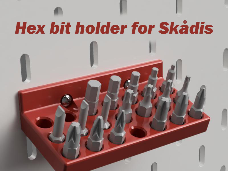 Hex bit holders for Skadis