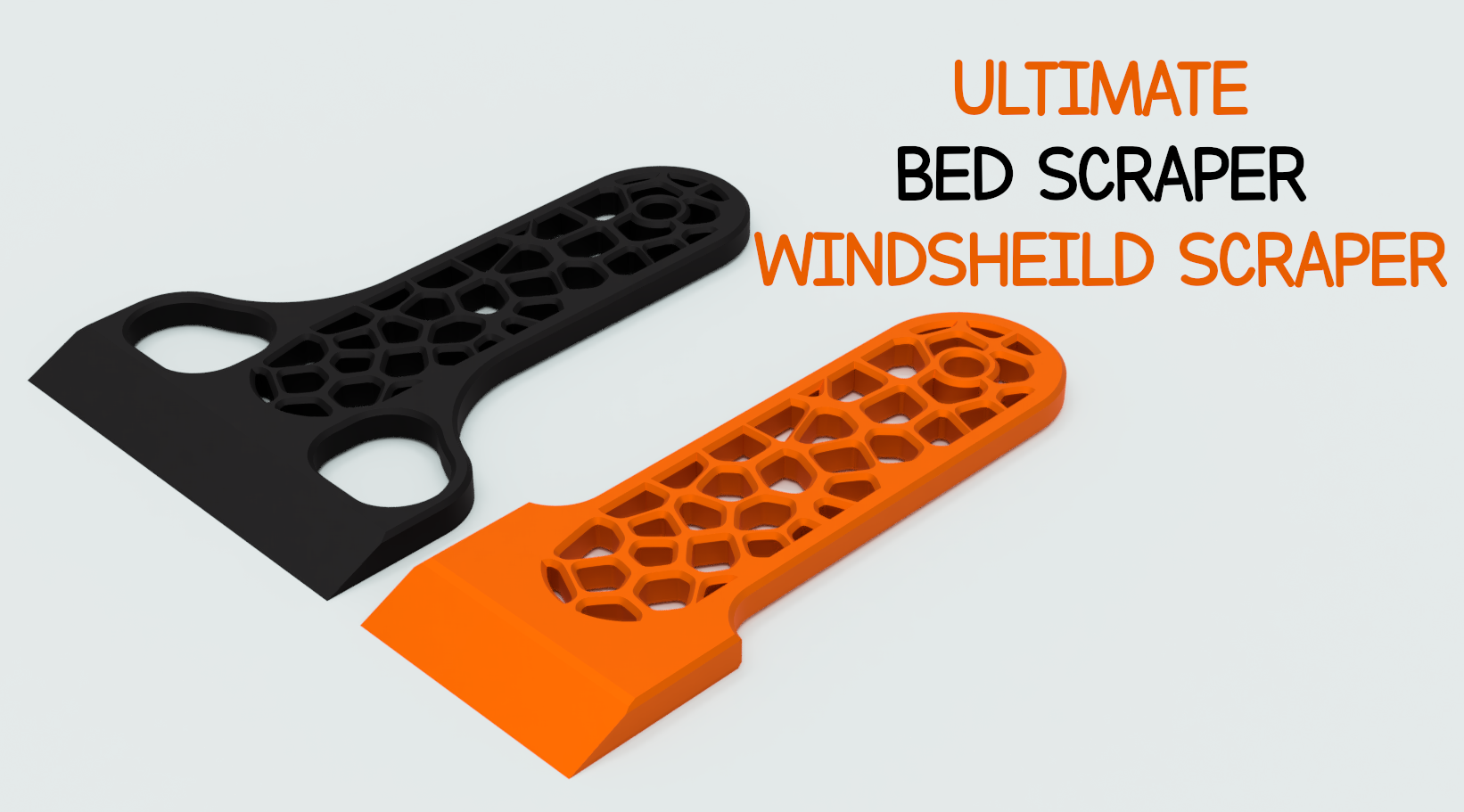 ULIMATE Print Bed Scraper/Windshield scraper 3D model thumbnail