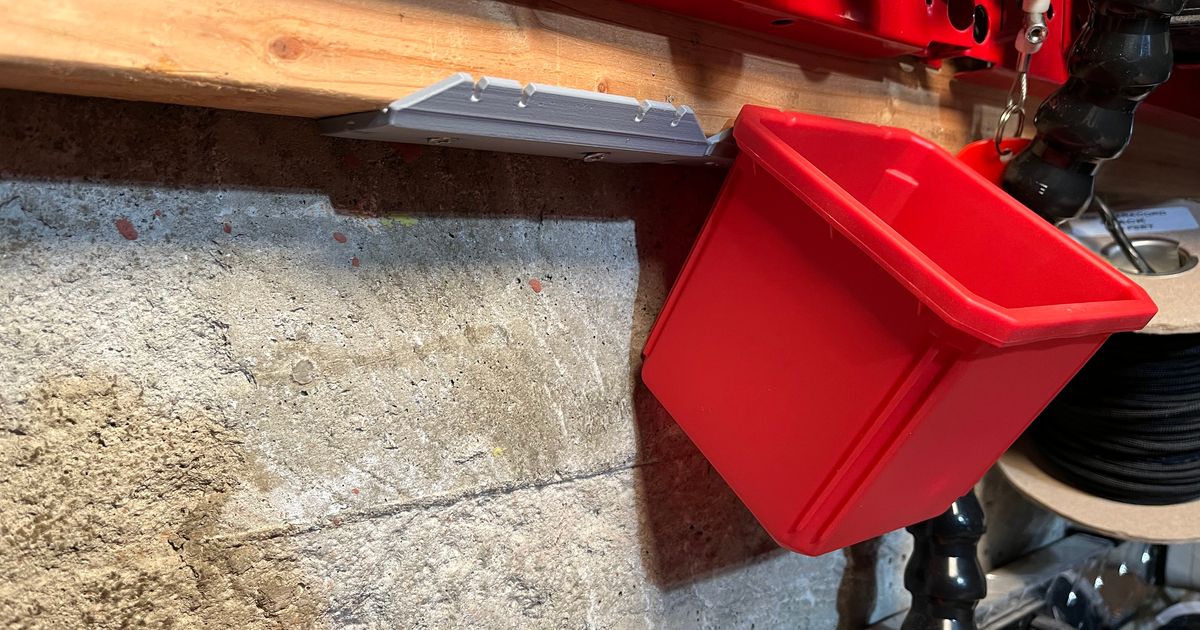 Hanging Wall Mount for Deep Milwaukee Packout Bins by compassrose