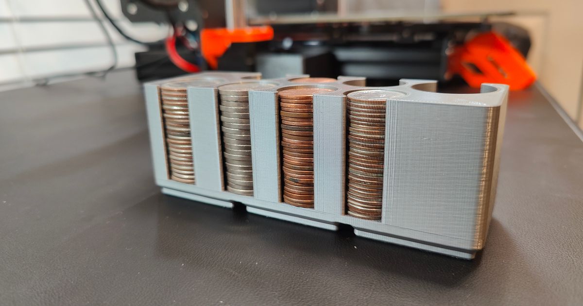 Gridfinity Coin Holder (for common US coins) by codysechelski, Download  free STL model