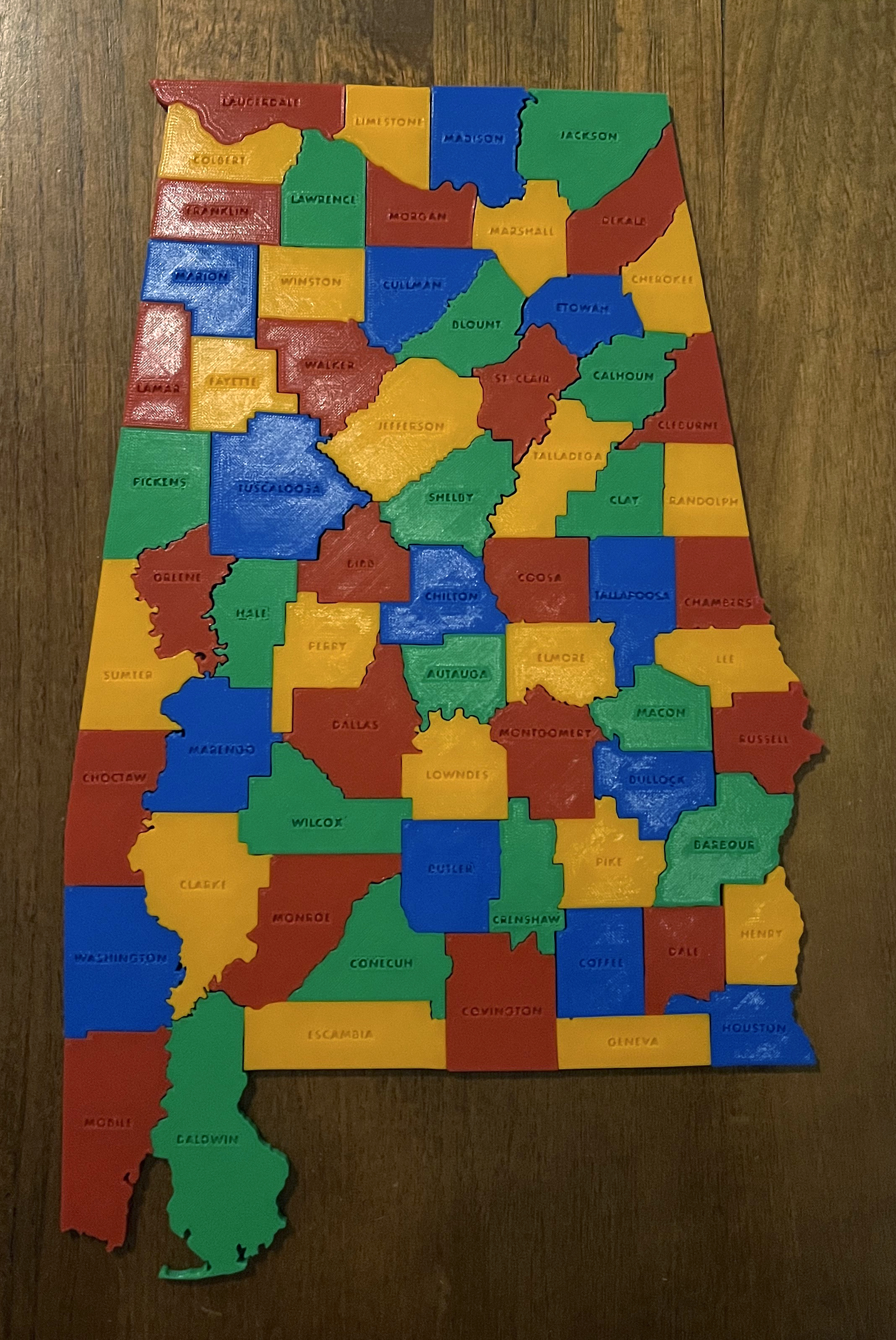 Alabama County Puzzle