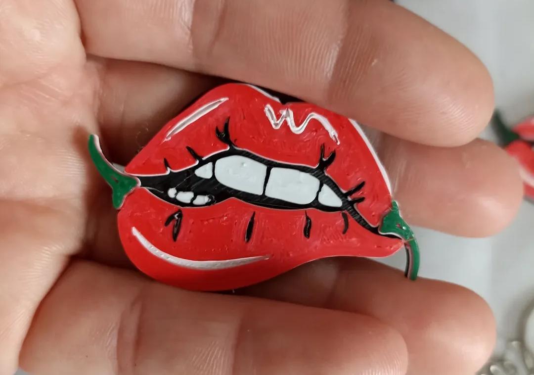 llavero de labio picante 3D model