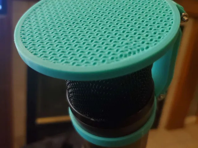 Pop filter mount for Sennheiser e602-II
