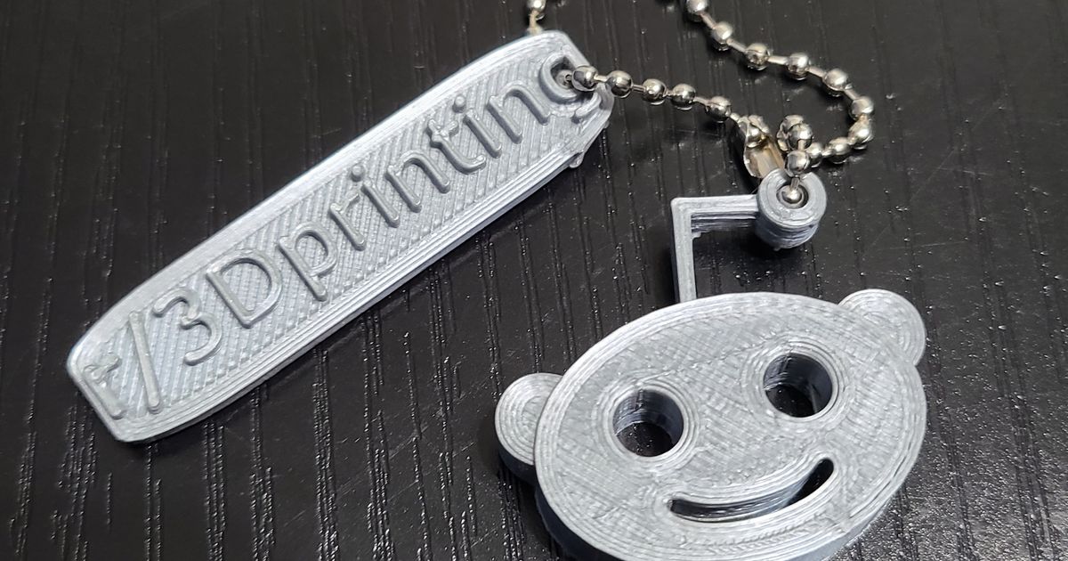 Reddit Logo Keychain by LANCEL0T Download free STL model