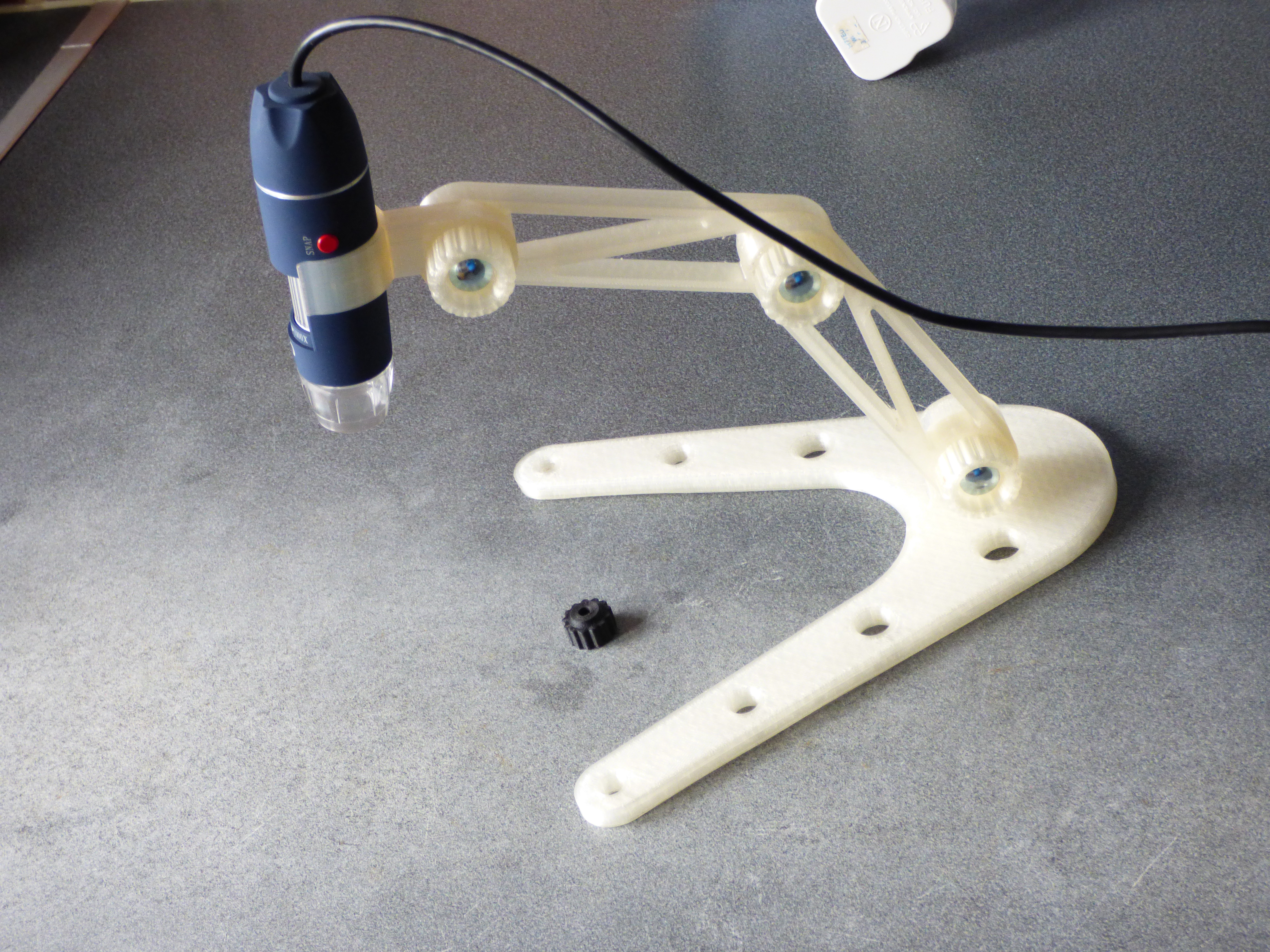 Knob m5 30mm & mount for USB microscope stand