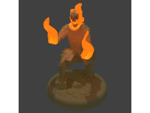SKELETON MAGE 28MM 2 POSES