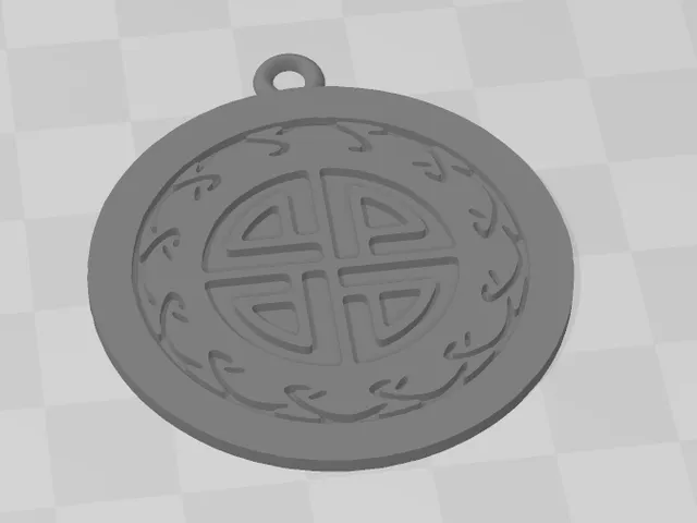 Celtic Nordic cross keychain and coaster