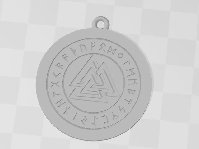 Viking valknut keychain and coaster