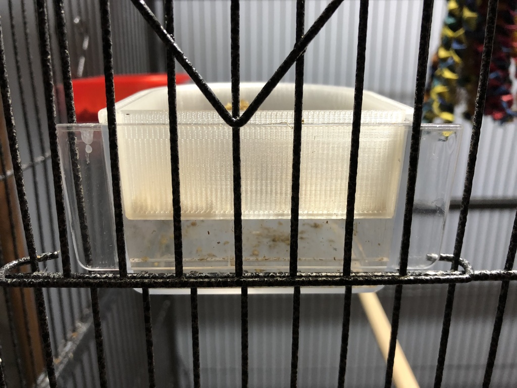 Miniatura 9 do modelo 3D Parakeet Feeder Tray Insert