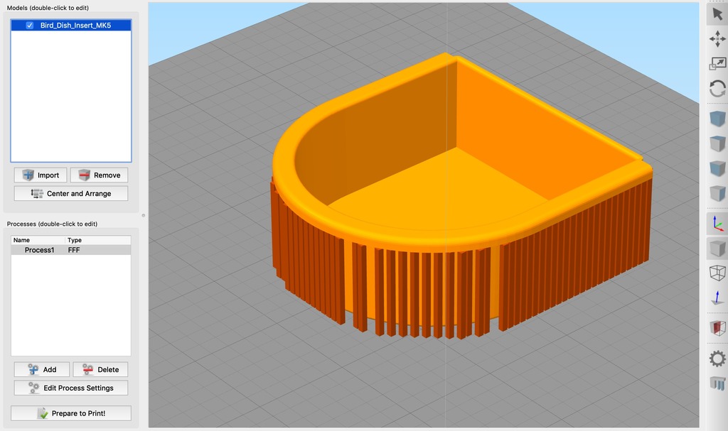 Miniatura 5 do modelo 3D Parakeet Feeder Tray Insert